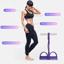 Load image into Gallery viewer, Fit: 4-Tube Pedal Fitness Rope for Woman & Men - Fitness Gum 4 Tube Resistance Bands Latex Pedal Exerciser Sit-up Pull Rope Expander Elastic Bands Yoga equipment Pilates Workout