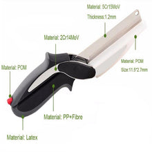 Load image into Gallery viewer, Smart Cutter Kitchen Scissors - New Multi-Function Smart Clever Scissor Cutter 2 in 1 Cutting Board Utility Cutter Stainless Steel Ourdoor Smart Vegetable Knife