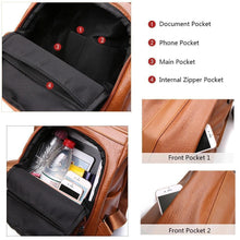 Load image into Gallery viewer, PREMIUM Premium Leather Three Way Anti-Thief Women&#39;s Backpack
